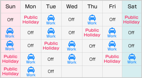Work schedule